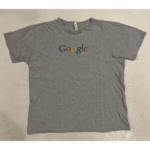 Vintage Google Employee Shirt Gray Mens Large Short Sleeve Tech Y2K‎ Computer